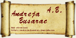 Andreja Busarac vizit kartica